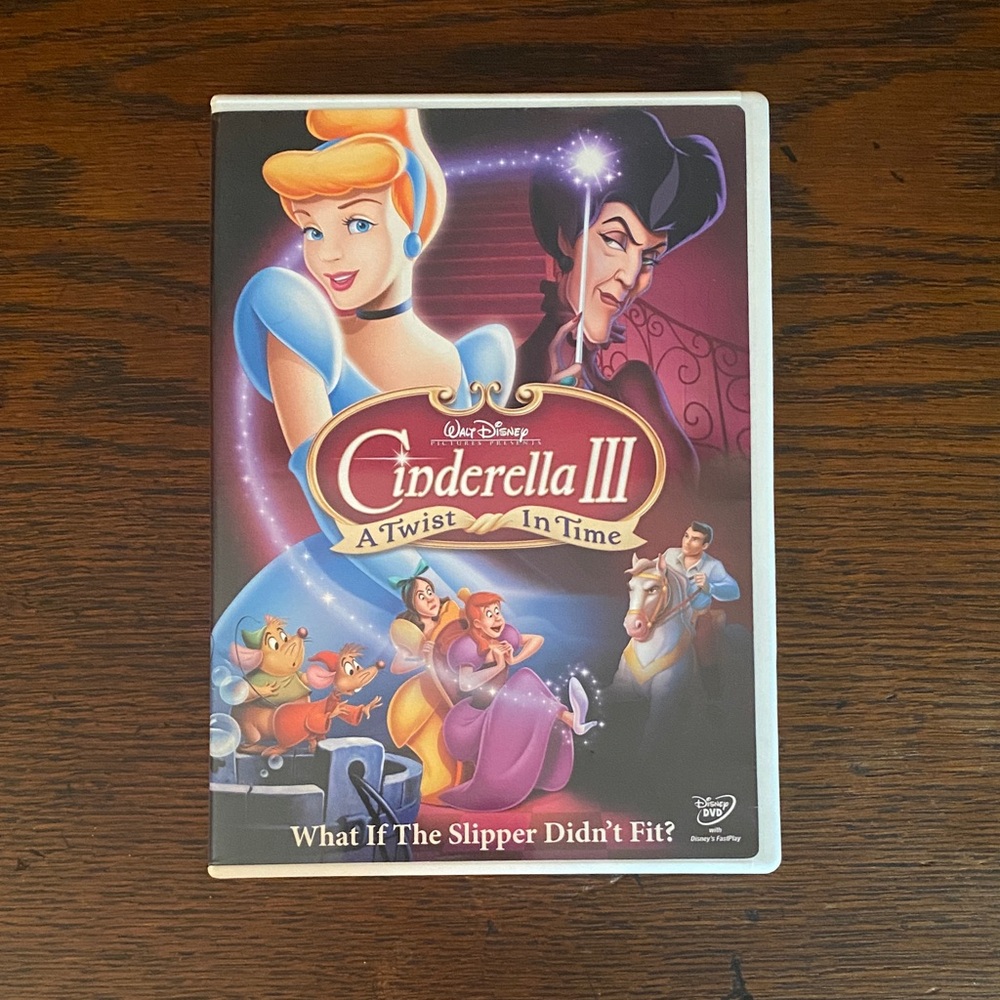 Disney Cinderella III: A Twist in Time DVD with Blue and Purple Cover
